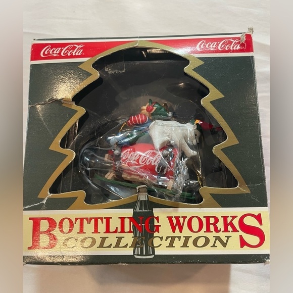 Lot Of 2 Coca Cola Christmas Ornaments 2003 Pearlescent Porcelain Bottle Works - Picture 5 of 16